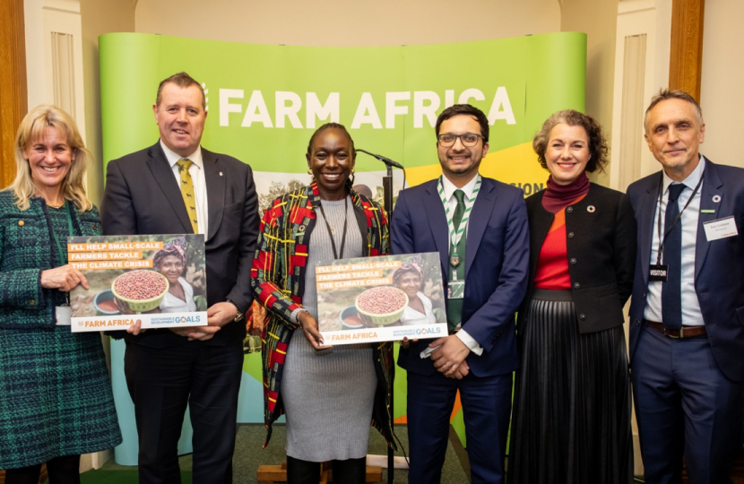 Saqib Bhatti MP with members of Farm Africa and the NFU 